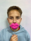 Lips and Mustaches on a stick